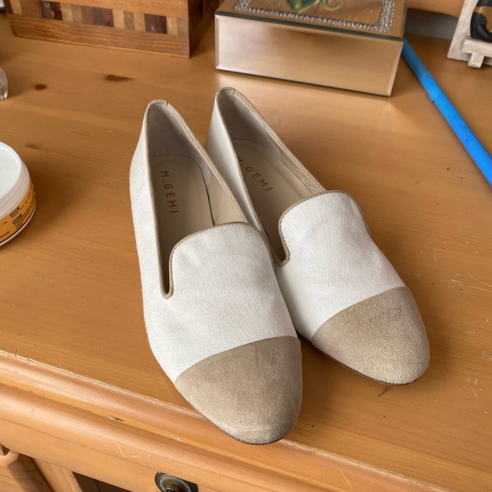 M. Gemi Calla fabric/suede cap toe loafer Women US7